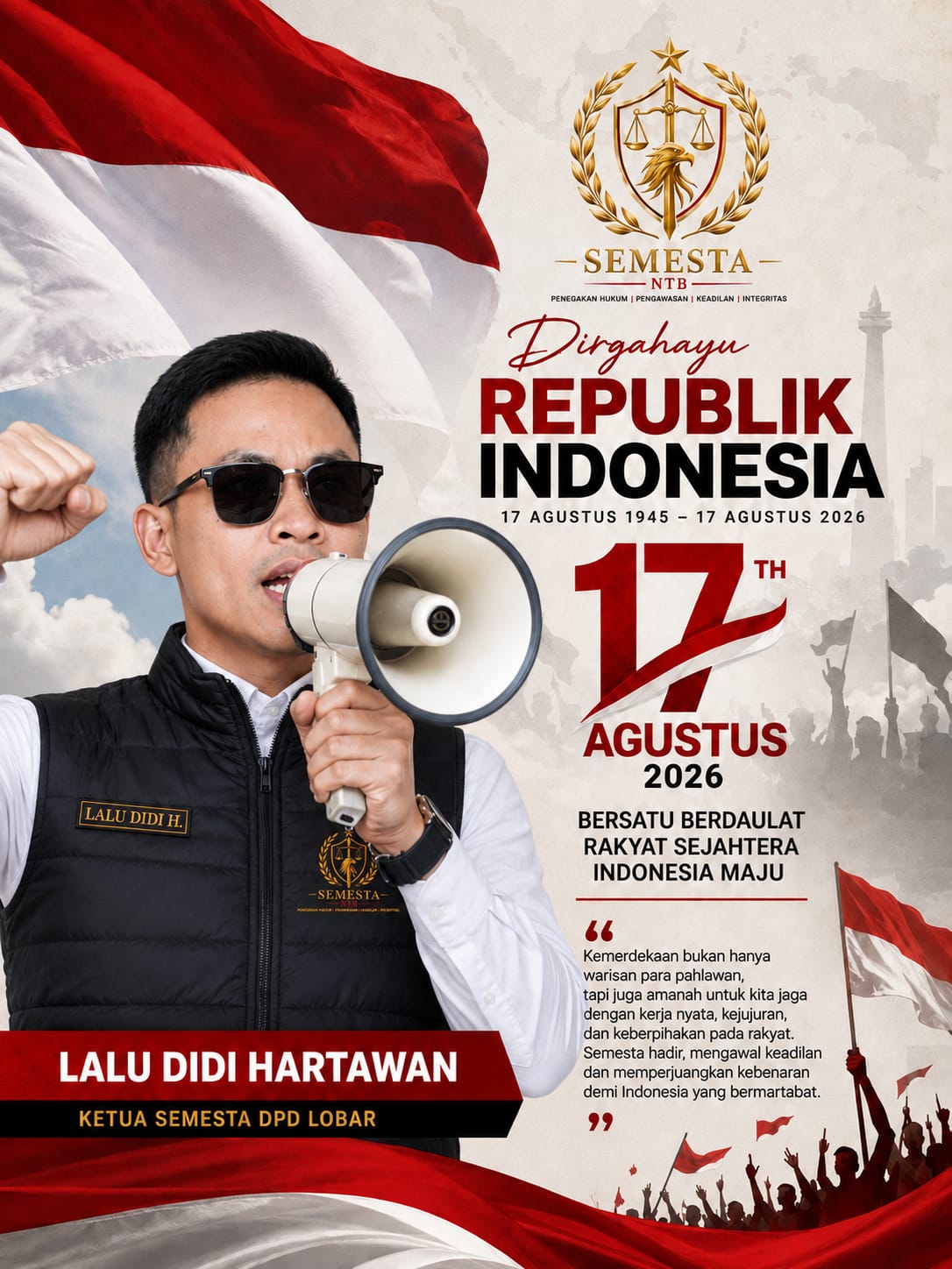 Lalu Didi Hartawan: Semesta NTB Hadir sebagai Kontrol Sosial yang Independen di Lombok Barat