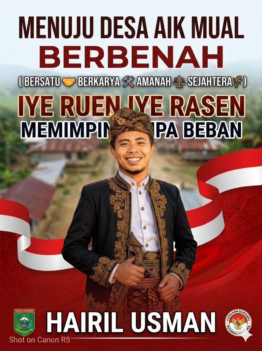 TAMPIL SEDERHANA, SUNGKEM ORANG TUA — Hairil Usman Daftar Calon Kades Aikmual: "Bukan Adu Kekuatan, Tapi Komitmen Melayani"